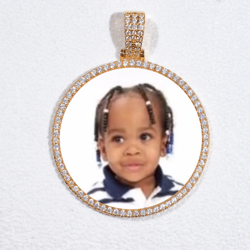MEDIUM 3D CIRCLE CUSTOM PICTURE PENDANT
