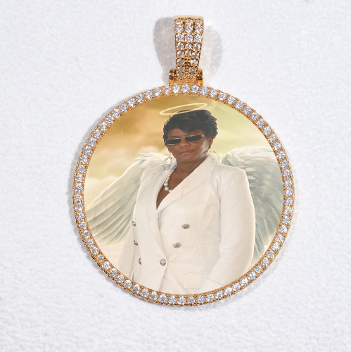 MEDIUM 3D CIRCLE CUSTOM PICTURE PENDANT