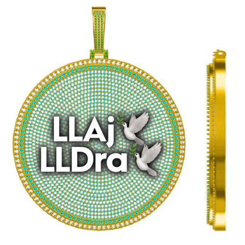 CUSTOM LETTER NECKLACE 3D BIG DISC