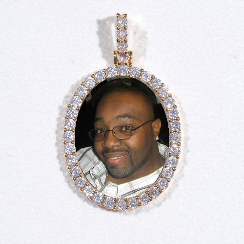 3D Oval Custom Picture Pendant