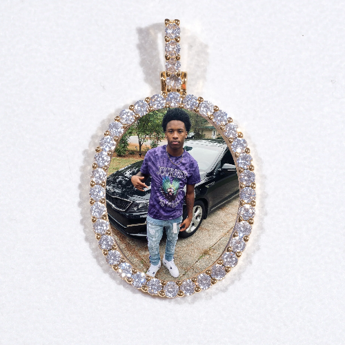 3D Oval Custom Picture Pendant