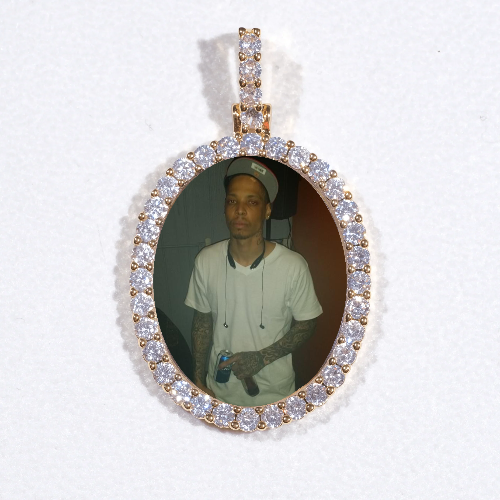 3D Oval Custom Picture Pendant