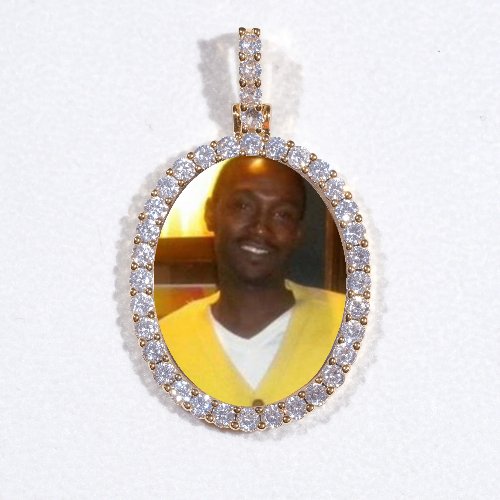 3D Oval Custom Picture Pendant
