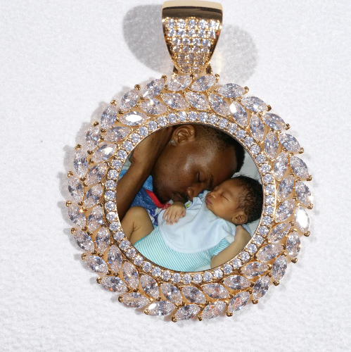 Large 3D Wheat Ear Custom Picture Pendant