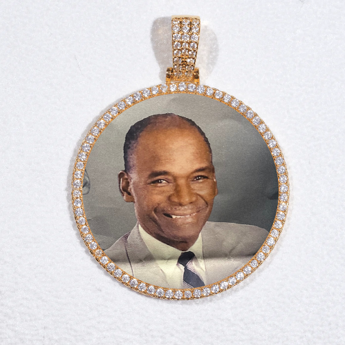 MEDIUM 3D CIRCLE CUSTOM PICTURE PENDANT