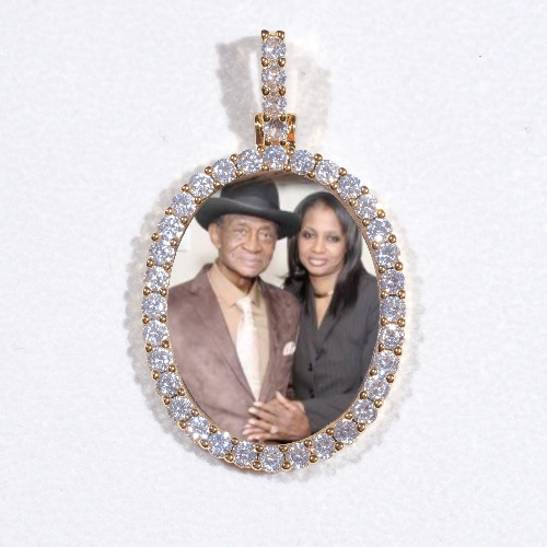3D Oval Custom Picture Pendant