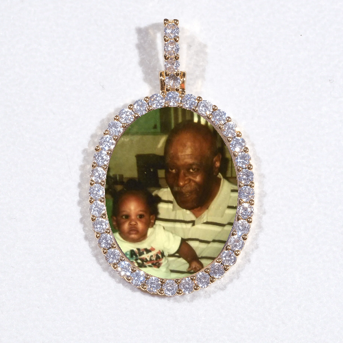 3D Oval Custom Picture Pendant