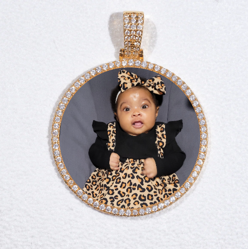 MEDIUM 3D CIRCLE CUSTOM PICTURE PENDANT