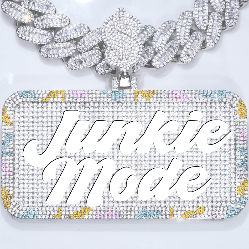 CUSTOM LETTER NECKLACE 3D COLORFUL SQUARE