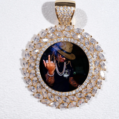 Large 3D Wheat Ear Custom Picture Pendant