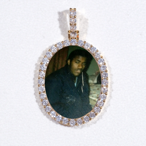 3D Oval Custom Picture Pendant