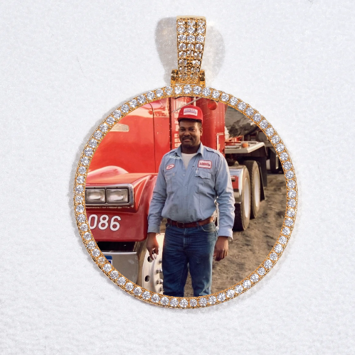 MEDIUM 3D CIRCLE CUSTOM PICTURE PENDANT