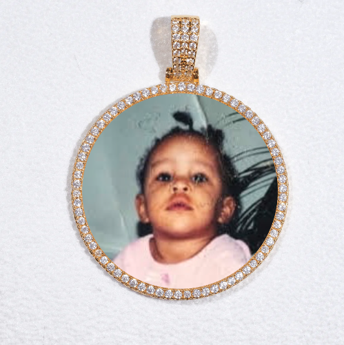 MEDIUM 3D CIRCLE CUSTOM PICTURE PENDANT