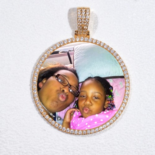 MEDIUM 3D CIRCLE CUSTOM PICTURE PENDANT