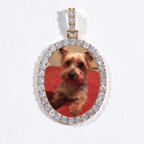 3D Oval Custom Picture Pendant