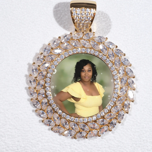 Large 3D Wheat Ear Custom Picture Pendant