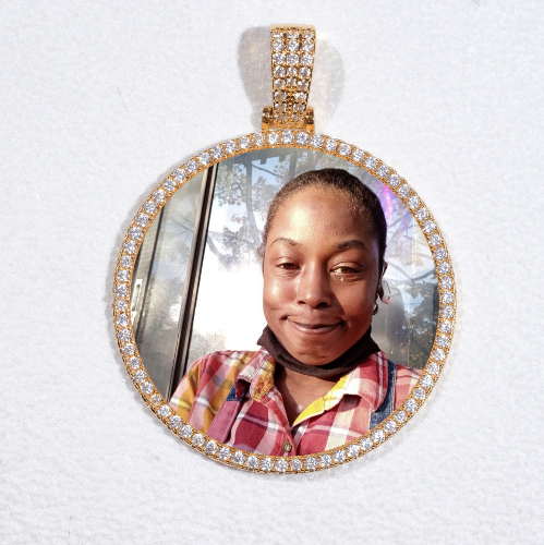 MEDIUM 3D CIRCLE CUSTOM PICTURE PENDANT