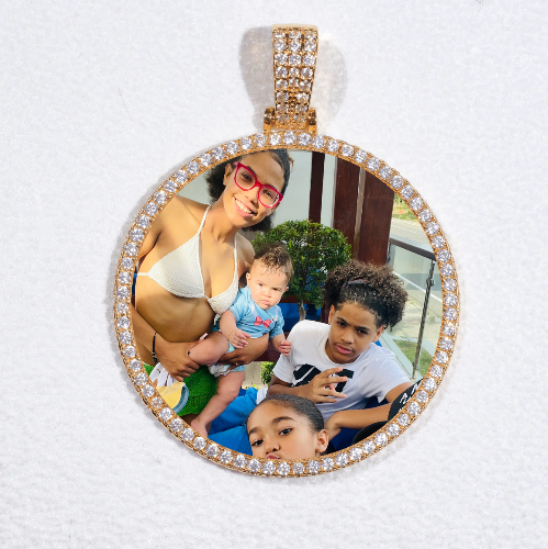 MEDIUM 3D CIRCLE CUSTOM PICTURE PENDANT
