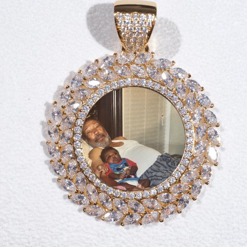 Large 3D Wheat Ear Custom Picture Pendant