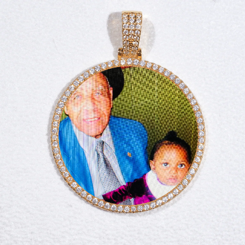 MEDIUM 3D CIRCLE CUSTOM PICTURE PENDANT