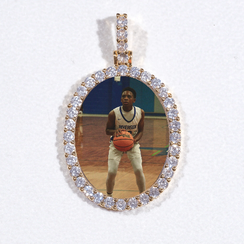 3D Oval Custom Picture Pendant