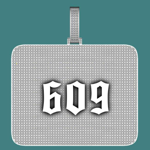 CUSTOM LETTER NECKLACE 3D BIG SQUARE