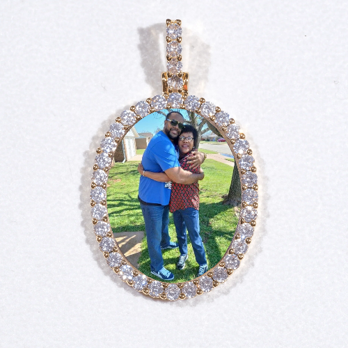 3D Oval Custom Picture Pendant