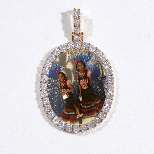 3D Oval Custom Picture Pendant