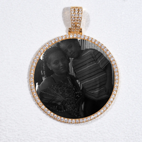 MEDIUM 3D CIRCLE CUSTOM PICTURE PENDANT