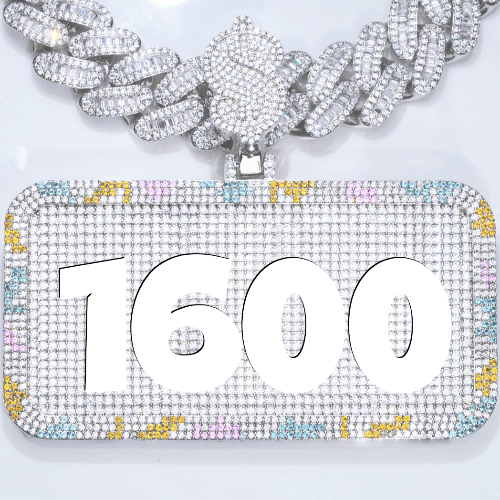 CUSTOM LETTER NECKLACE 3D COLORFUL SQUARE