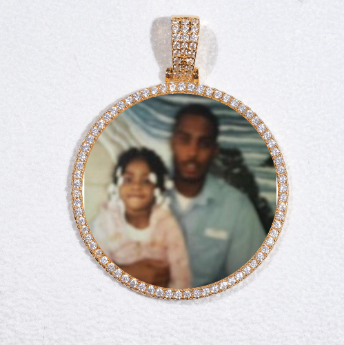 MEDIUM 3D CIRCLE CUSTOM PICTURE PENDANT