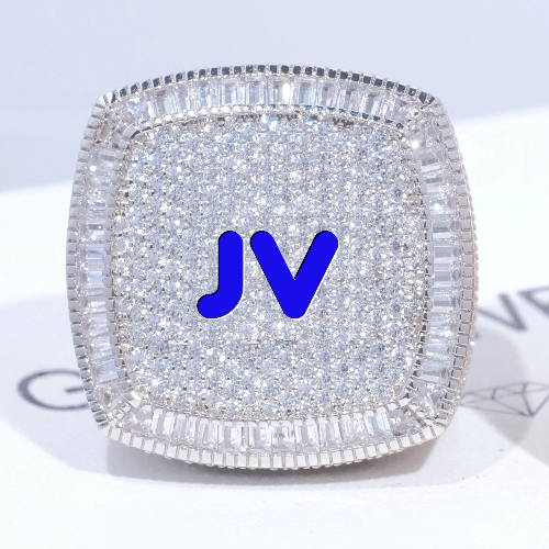CUSTOM LETTER 3D ICED RING