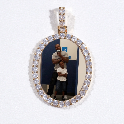 3D Oval Custom Picture Pendant
