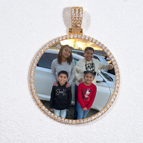 MEDIUM 3D CIRCLE CUSTOM PICTURE PENDANT