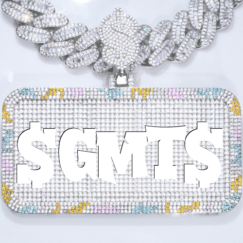 CUSTOM LETTER NECKLACE 3D COLORFUL SQUARE