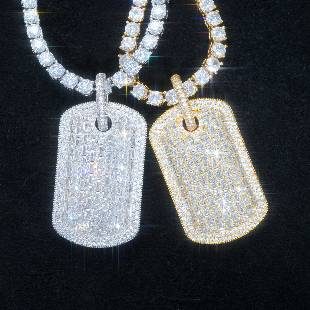 ICED DOG TAG PENDANT