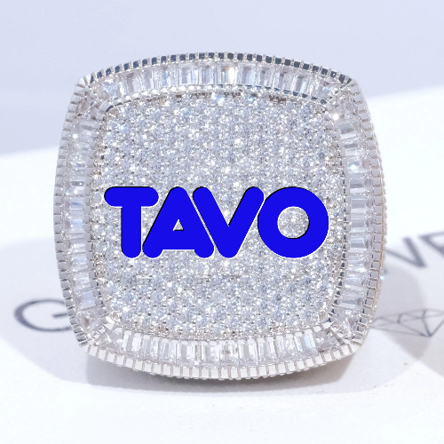 CUSTOM LETTER 3D ICED RING