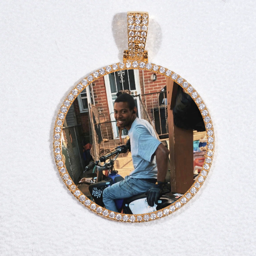 MEDIUM 3D CIRCLE CUSTOM PICTURE PENDANT