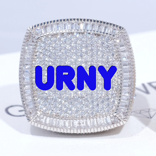 CUSTOM LETTER 3D ICED RING