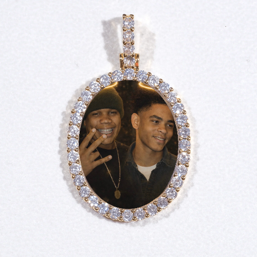 3D Oval Custom Picture Pendant
