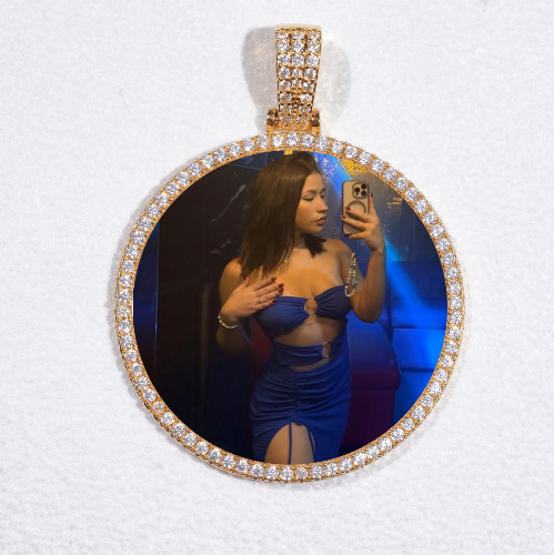 MEDIUM 3D CIRCLE CUSTOM PICTURE PENDANT
