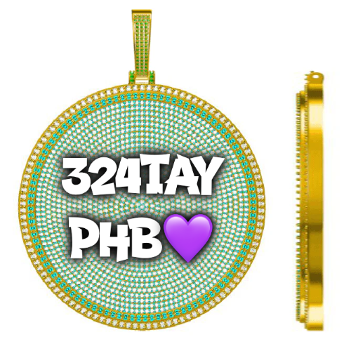 CUSTOM LETTER NECKLACE 3D BIG DISC