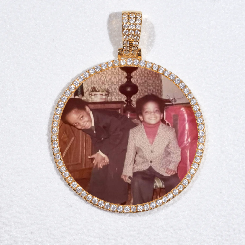 MEDIUM 3D CIRCLE CUSTOM PICTURE PENDANT
