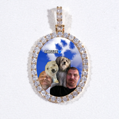 3D Oval Custom Picture Pendant