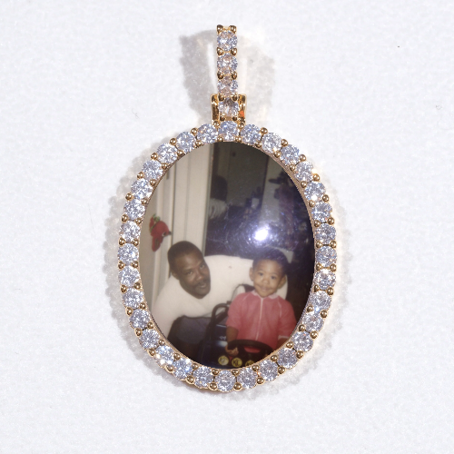 3D Oval Custom Picture Pendant