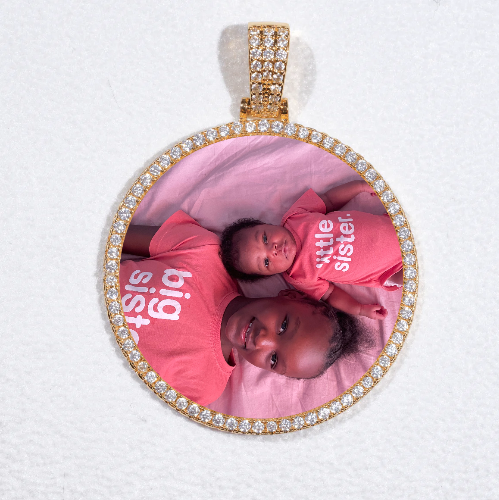 MEDIUM 3D CIRCLE CUSTOM PICTURE PENDANT