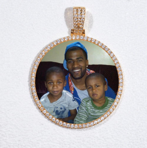 MEDIUM 3D CIRCLE CUSTOM PICTURE PENDANT