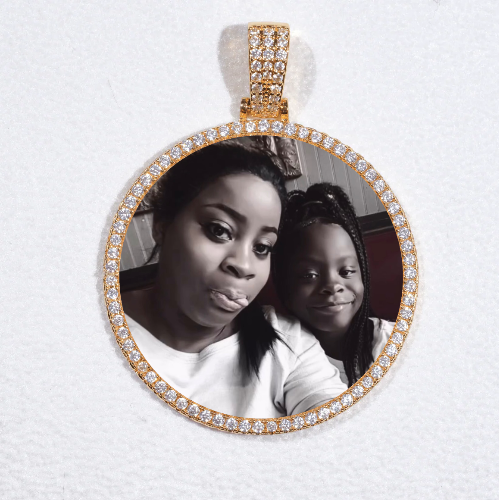 MEDIUM 3D CIRCLE CUSTOM PICTURE PENDANT