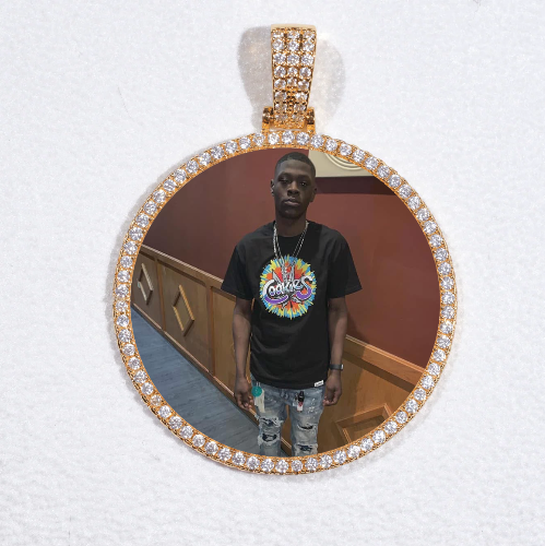 MEDIUM 3D CIRCLE CUSTOM PICTURE PENDANT