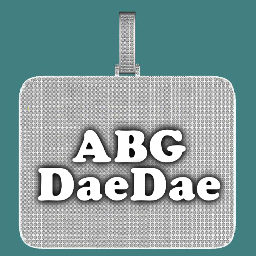 CUSTOM LETTER NECKLACE 3D BIG SQUARE